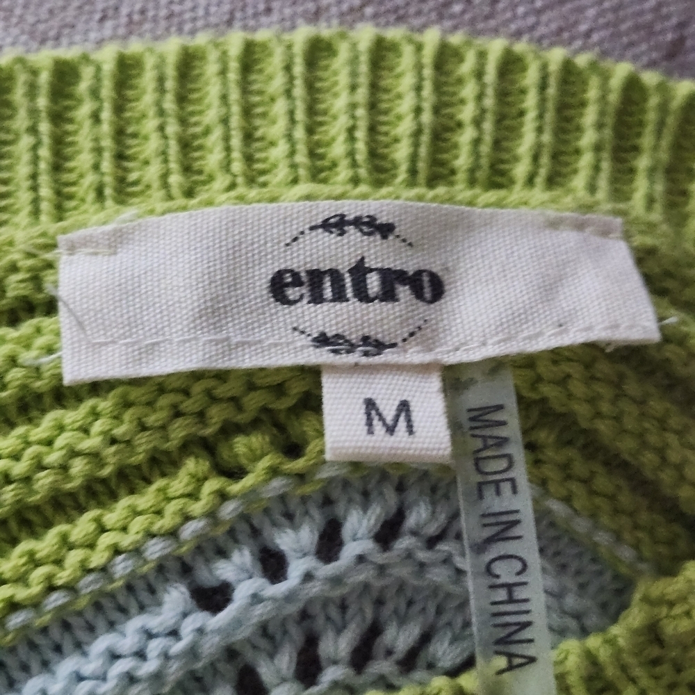 Entro Lime Green Knit Top - Picture 3 of 4